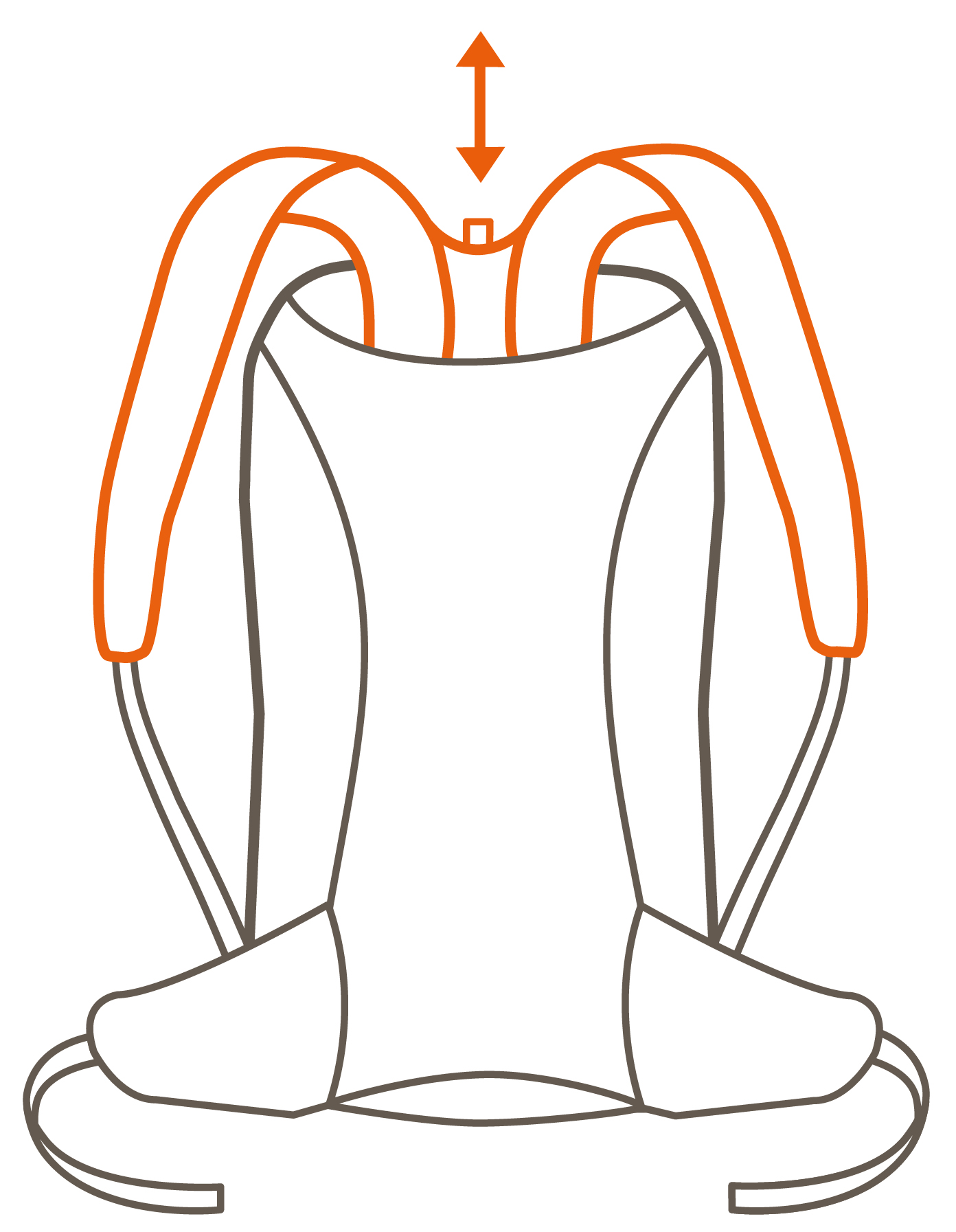 Mit der Shifting Back Length lässt sich die Rückenlänge stufenlos einstellen