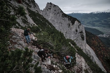 Fahrradschuh-Tests im alpinen Gelände.
