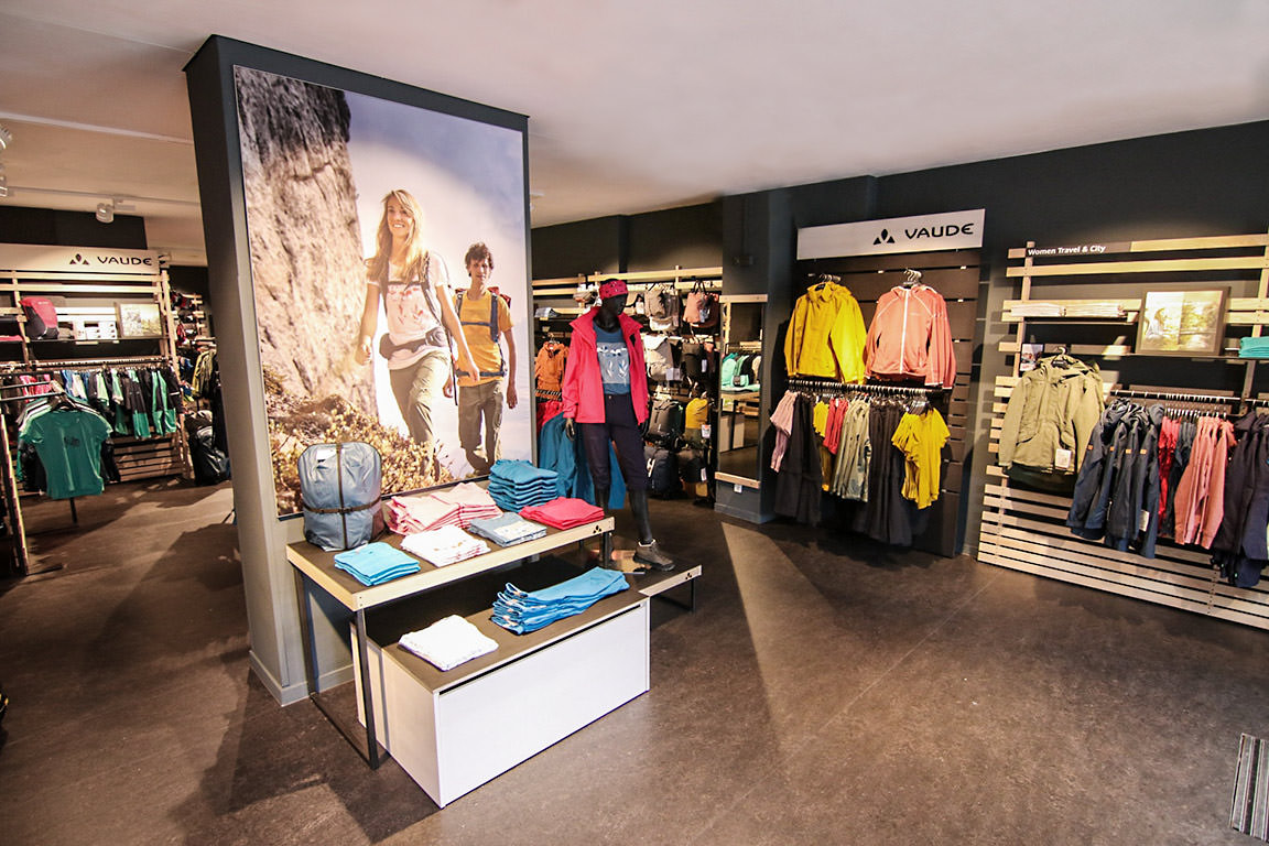 VAUDE Store entdecken VAUDE Store Innenansicht